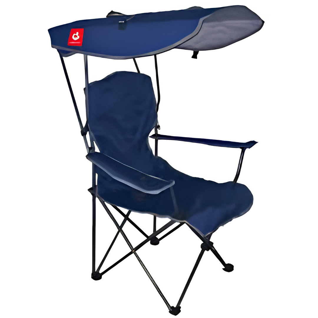 Camping Chair with Canopy Folding Outdoor Chair with Shade image 2