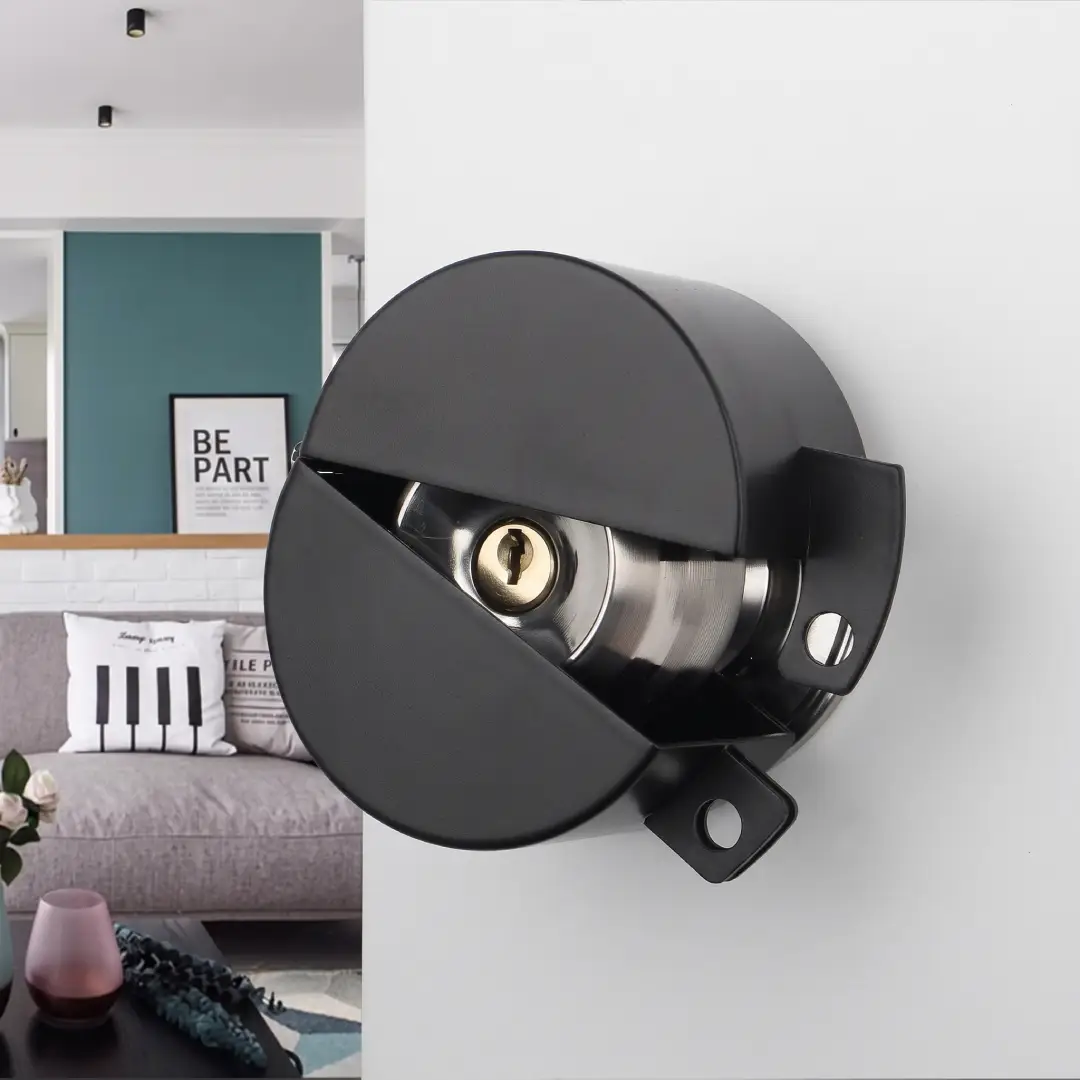 Child Proof Door Knob Cover Lock with Keyhole Guard image 3