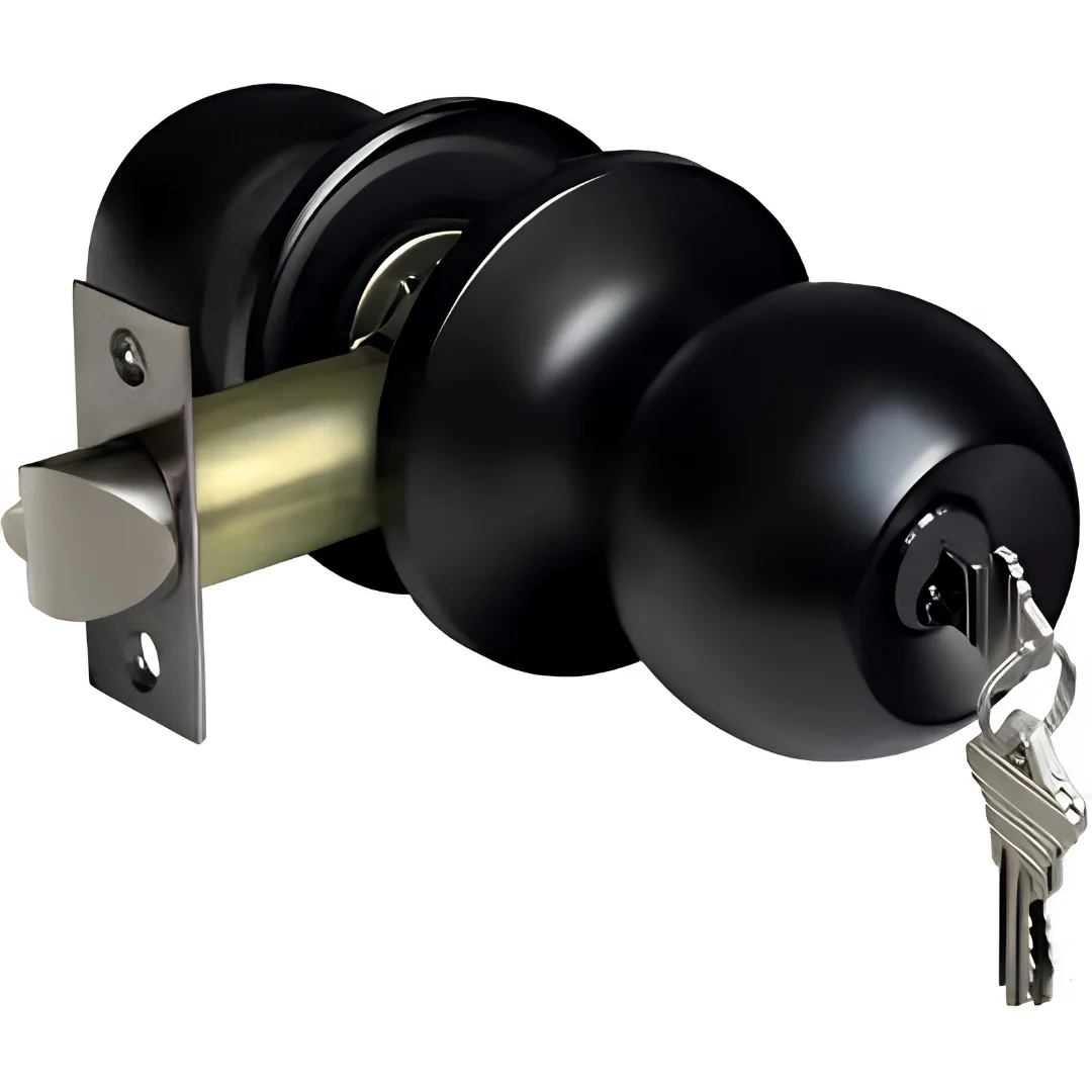 BESTTEN Keyed Entry Door Knob with Lock Heavy Duty Satin Nickel image 3