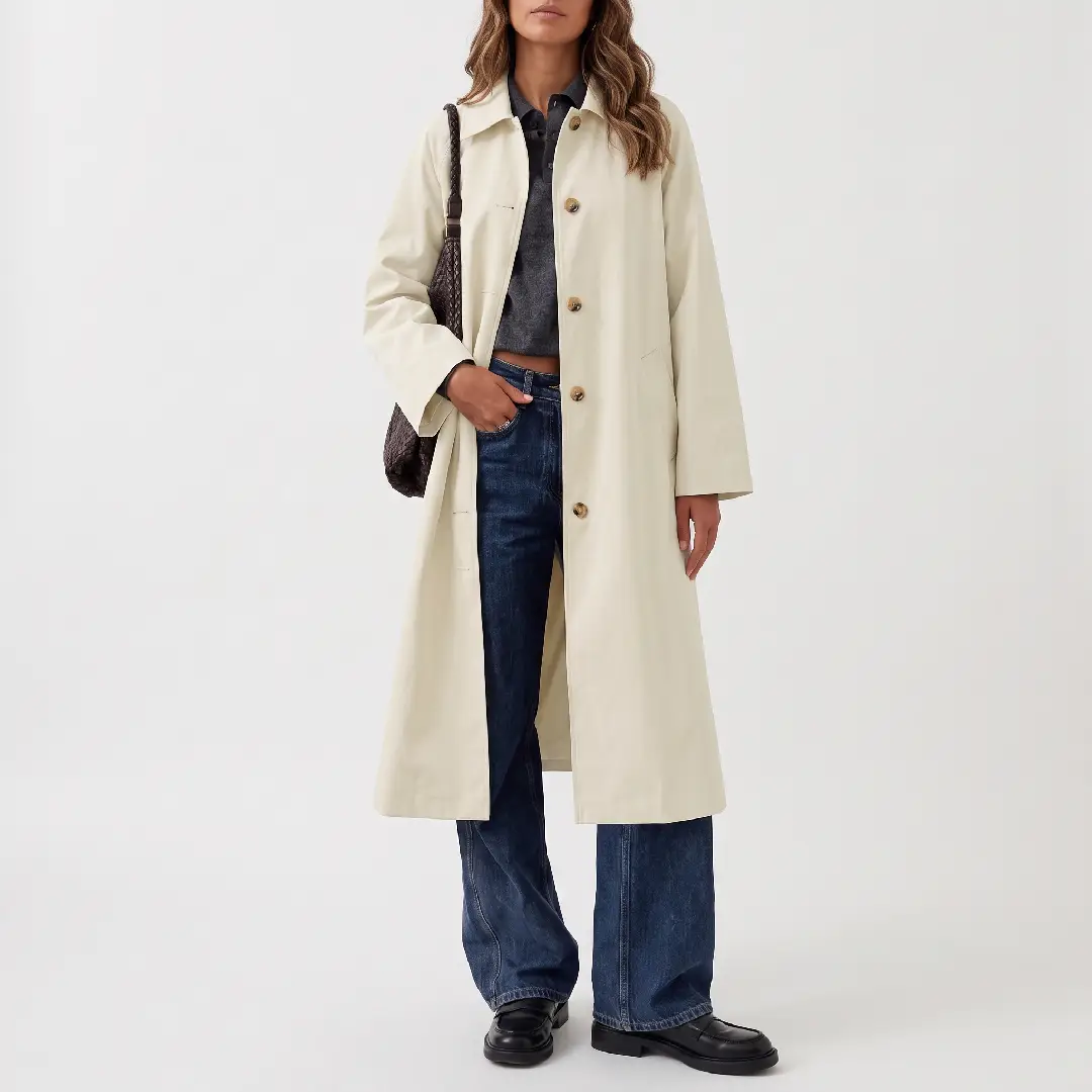 Cicy Bell Women's Plaid Trench Coat – Long Single-Breasted Fall Jacket image 12