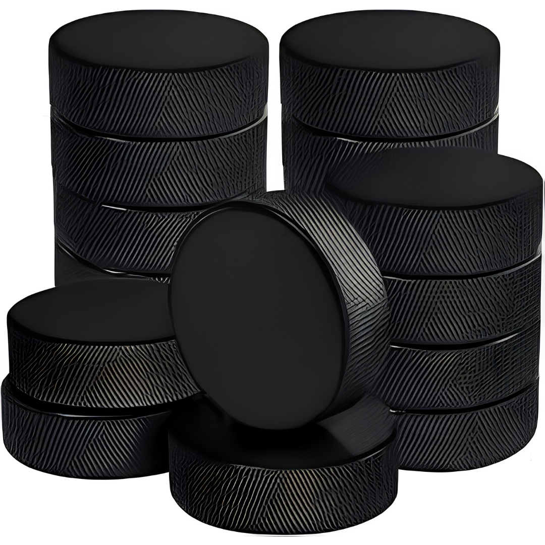 18 Pack Official Regulation Ice Hockey Pucks with Mesh Bag image 2