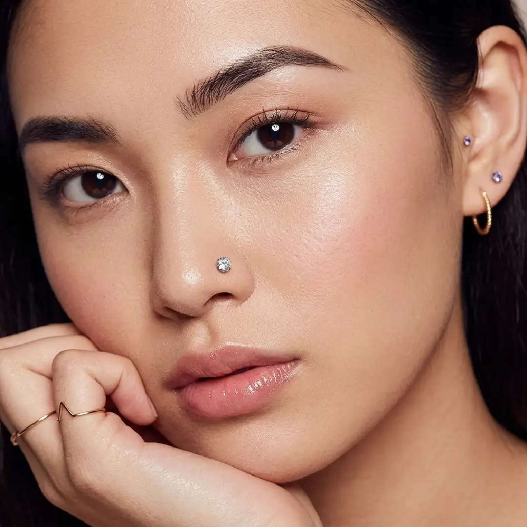 12 Pcs Surgical Steel Nose Rings and Studs Set 20G image 4