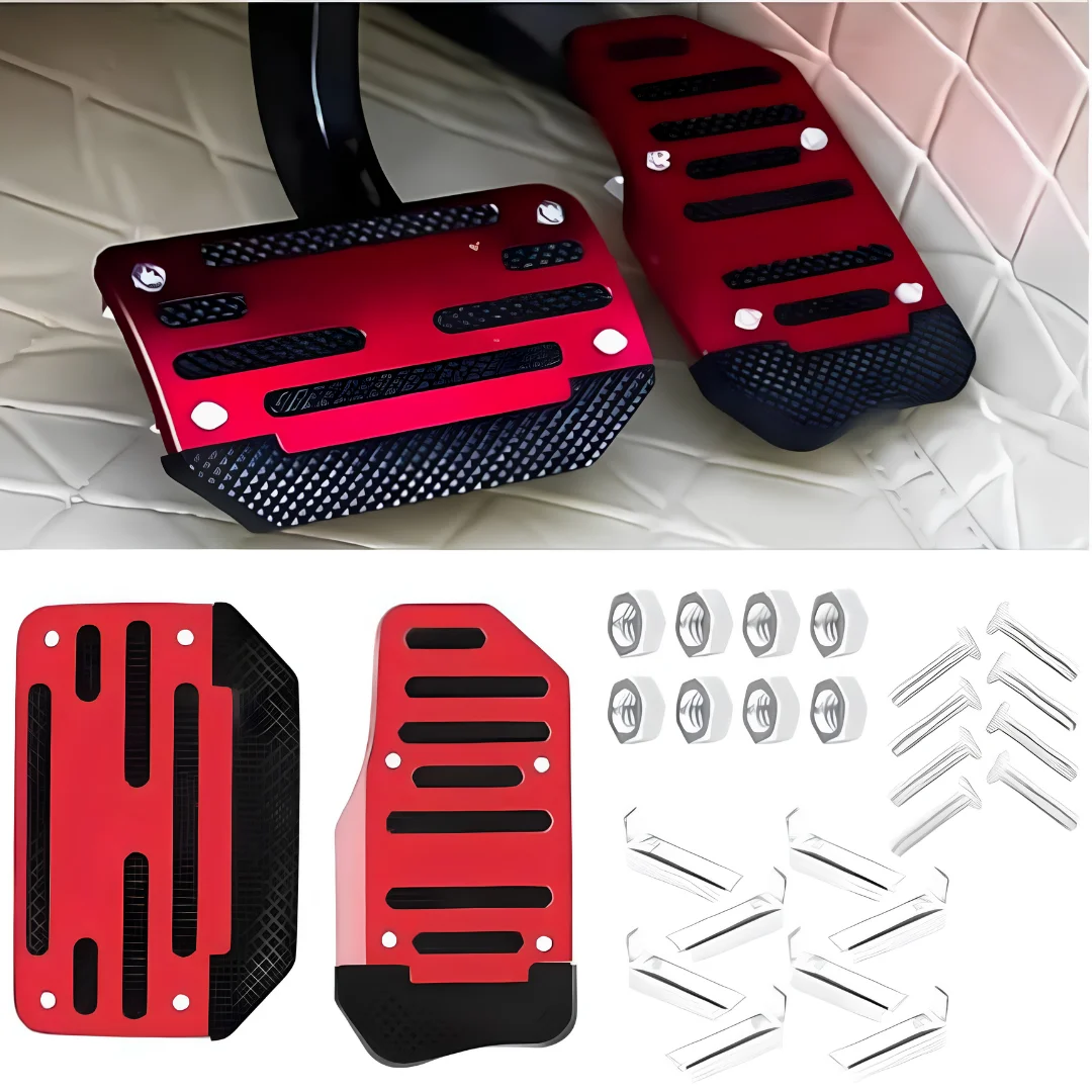 Non-Slip Aluminum Alloy Car Pedal Covers for Automatic Cars 2 Pcs image 4