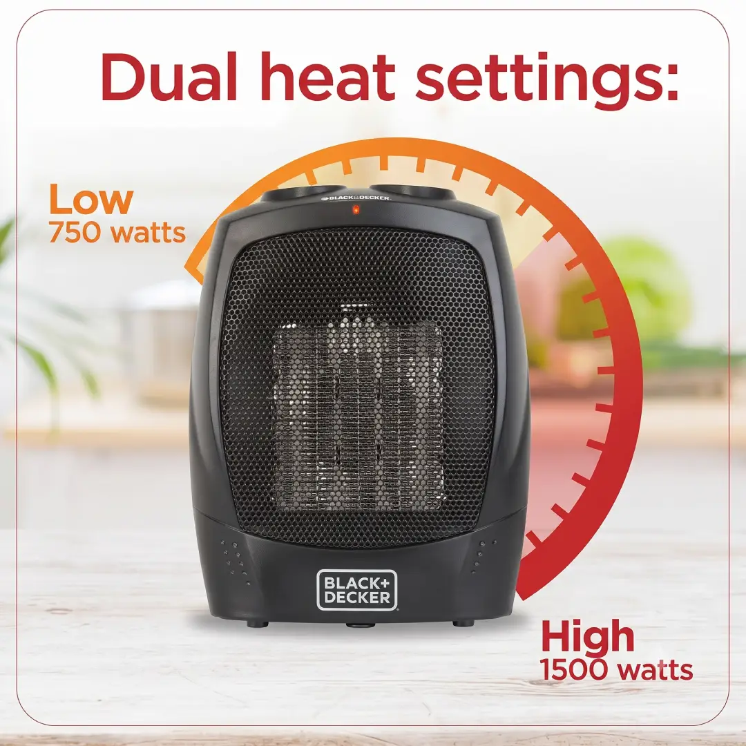 BLACK+DECKER Personal Ceramic Desk Space Heater BHDC201 image 2