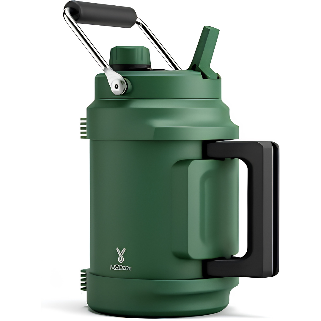 Meoky 64 oz Insulated Water Bottle with Straw and Spout Lid image 2