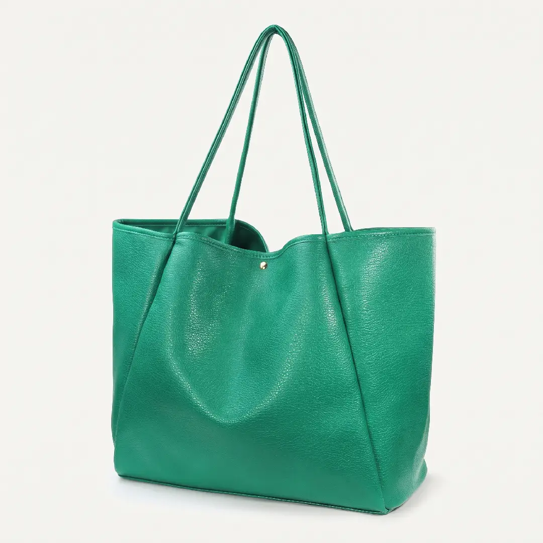 Oversized PU Leather Tote Bag for Women – Travel Weekender Shopper Handbag image 15