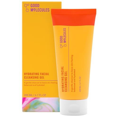 Good Molecules Hydrating Facial Cleansing Gel - Face Wash with Rosewater and Pineapple Extracts to Brighten, Cleanse, and Moisturize - Facial Cleanser, Skin Care