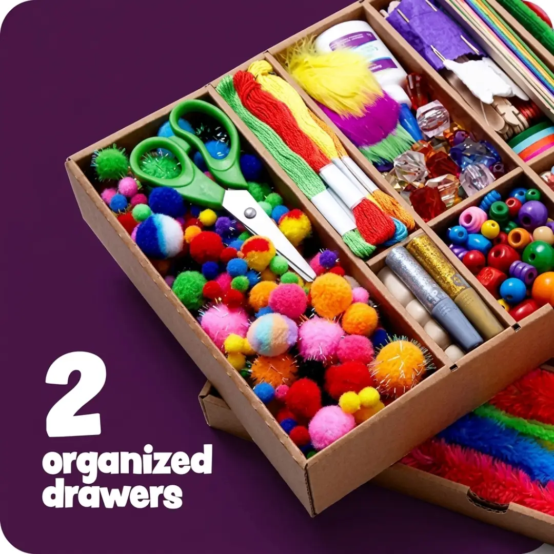 1,000-Piece Kids Arts & Crafts Kit – Creative Craft Supplies Set for DIY Projects image 5