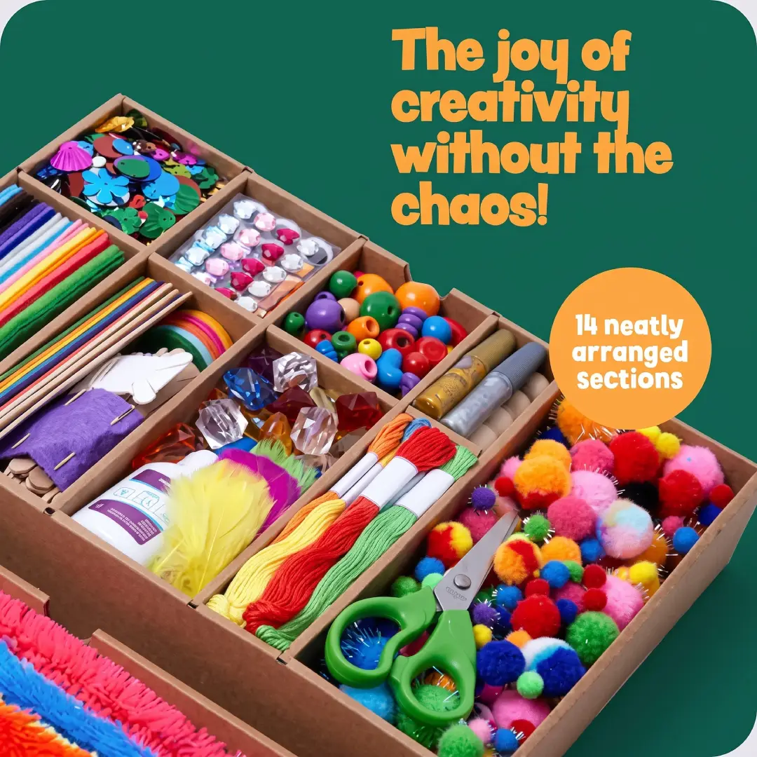 1,000-Piece Kids Arts & Crafts Kit – Creative Craft Supplies Set for DIY Projects image 7