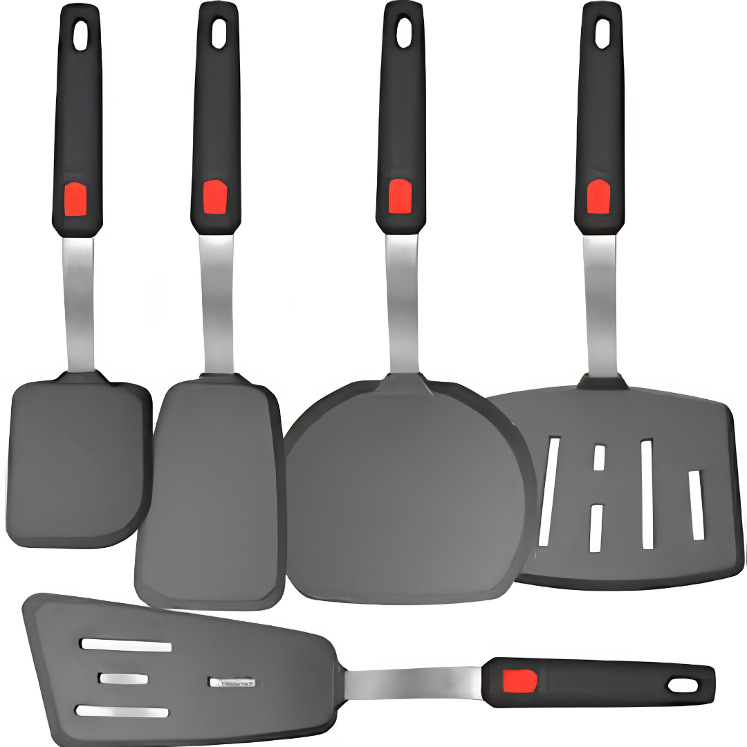 5 Piece Silicone Spatula Set Heat Resistant Kitchen Utensils image 3