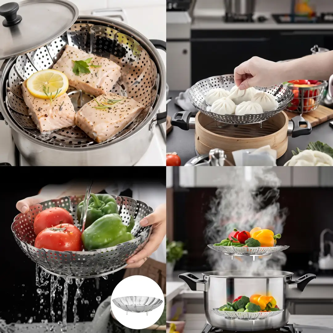Stainless Steel Vegetable Steamer Basket for Pots image 2
