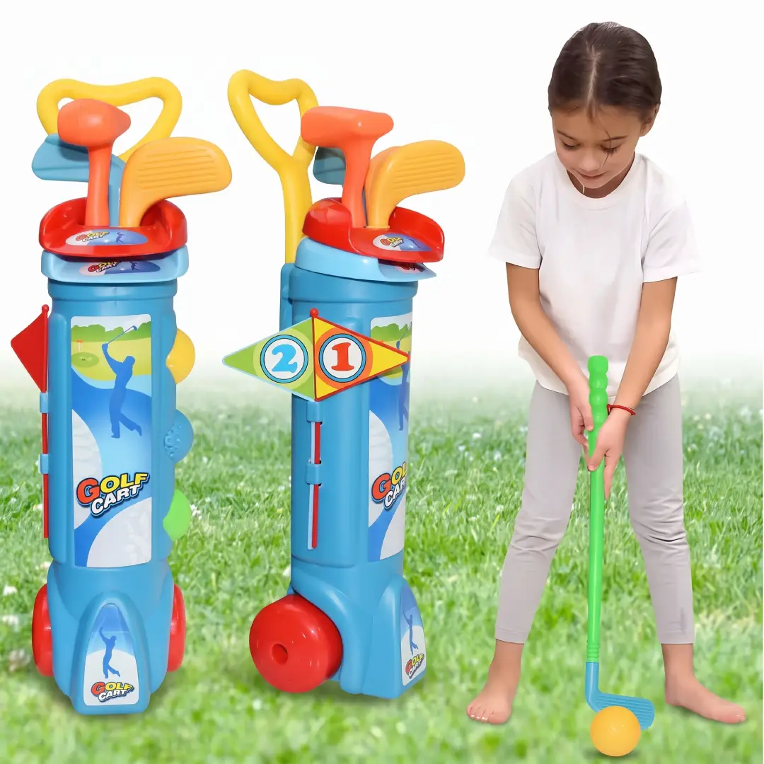 Kids Golf Club Set – Retractable Indoor & Outdoor Toy Golf Game for Parent-Child Family Fun image 1