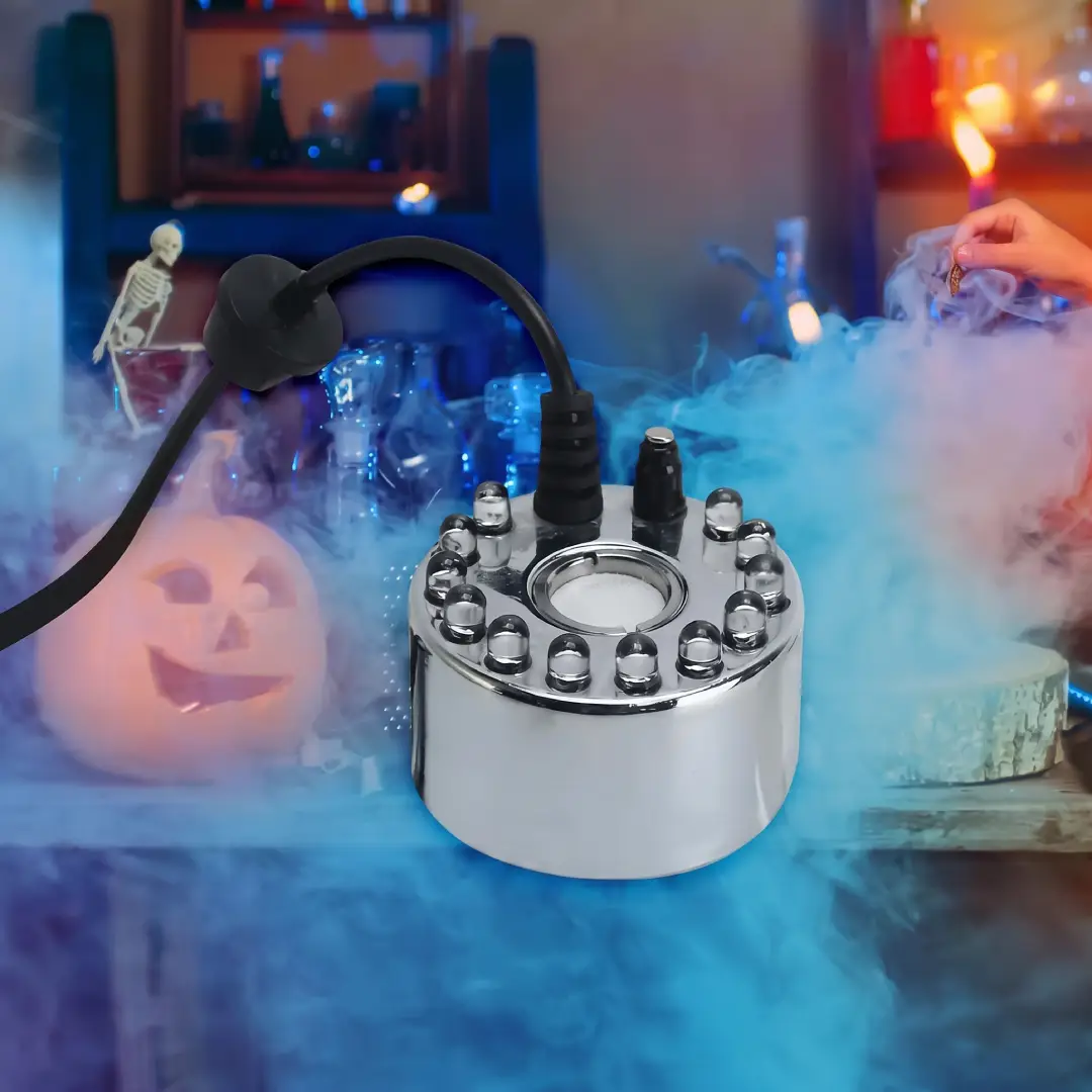 Halloween Smoke Fog Machine, Mini LED Mist Maker, Water Fountain Pond Fogger for Halloween Outdoor Decoration image 3