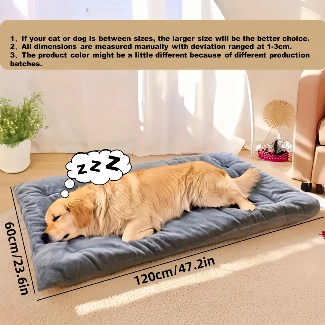 Large Plush Dog Bed Sofa – Thick Super Soft Polyester Pet Mat for Small, Medium & Large Dogs image 6