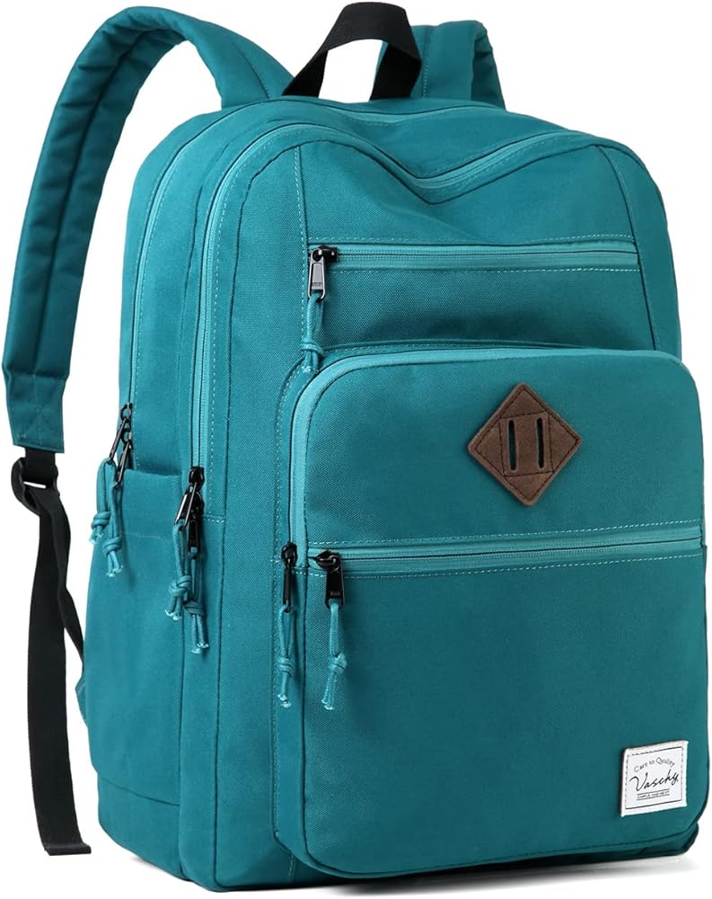 VASCHY School Backpack, Unisex Large Bookbag Schoolbag Casual Daypack for High School/College/Teens/Travel/Work for Men Women