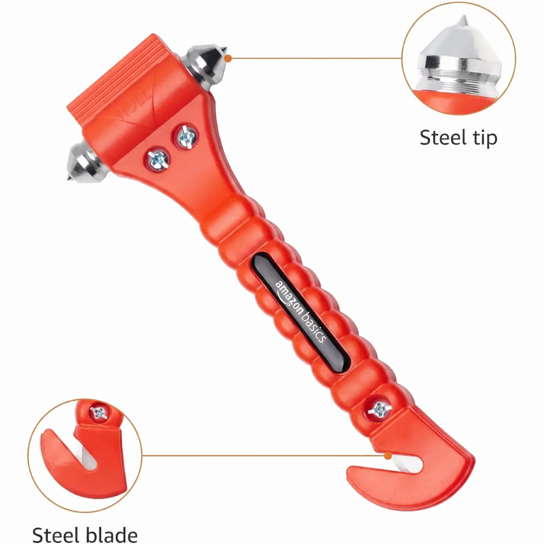 Amazon Basics Emergency Escape Tool Window Breaker Seatbelt Cutter 2 Pack image 3