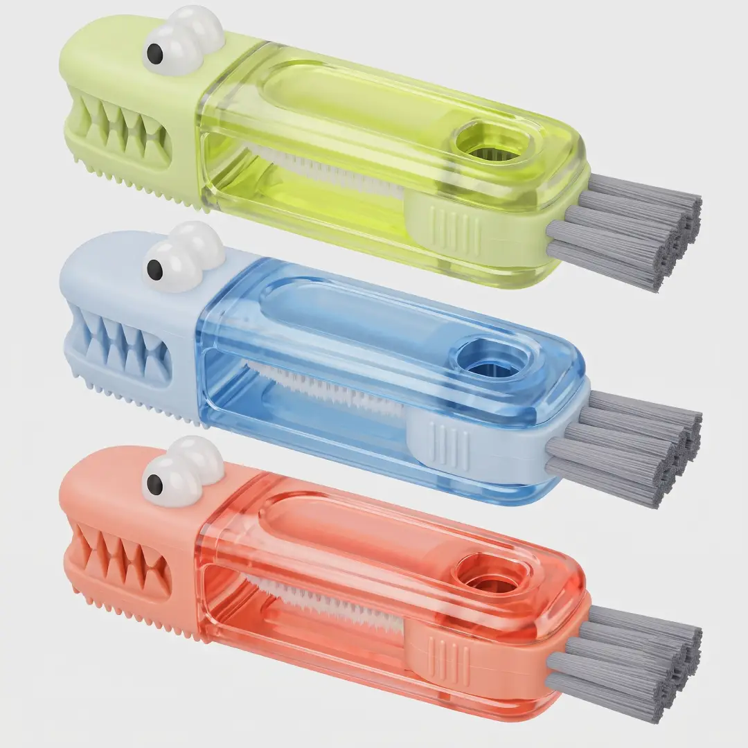 3 in 1 Cup Lid Gap Cleaning Brush Set for Bottles and Cups image 1