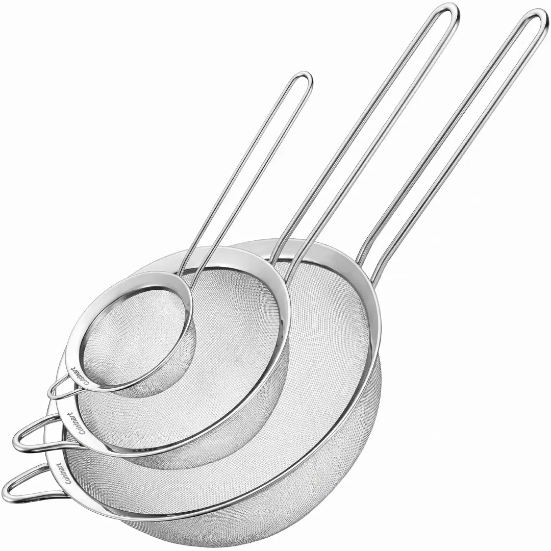 Cuisinart 3 Count Stainless Steel Fine Mesh Strainers image 1