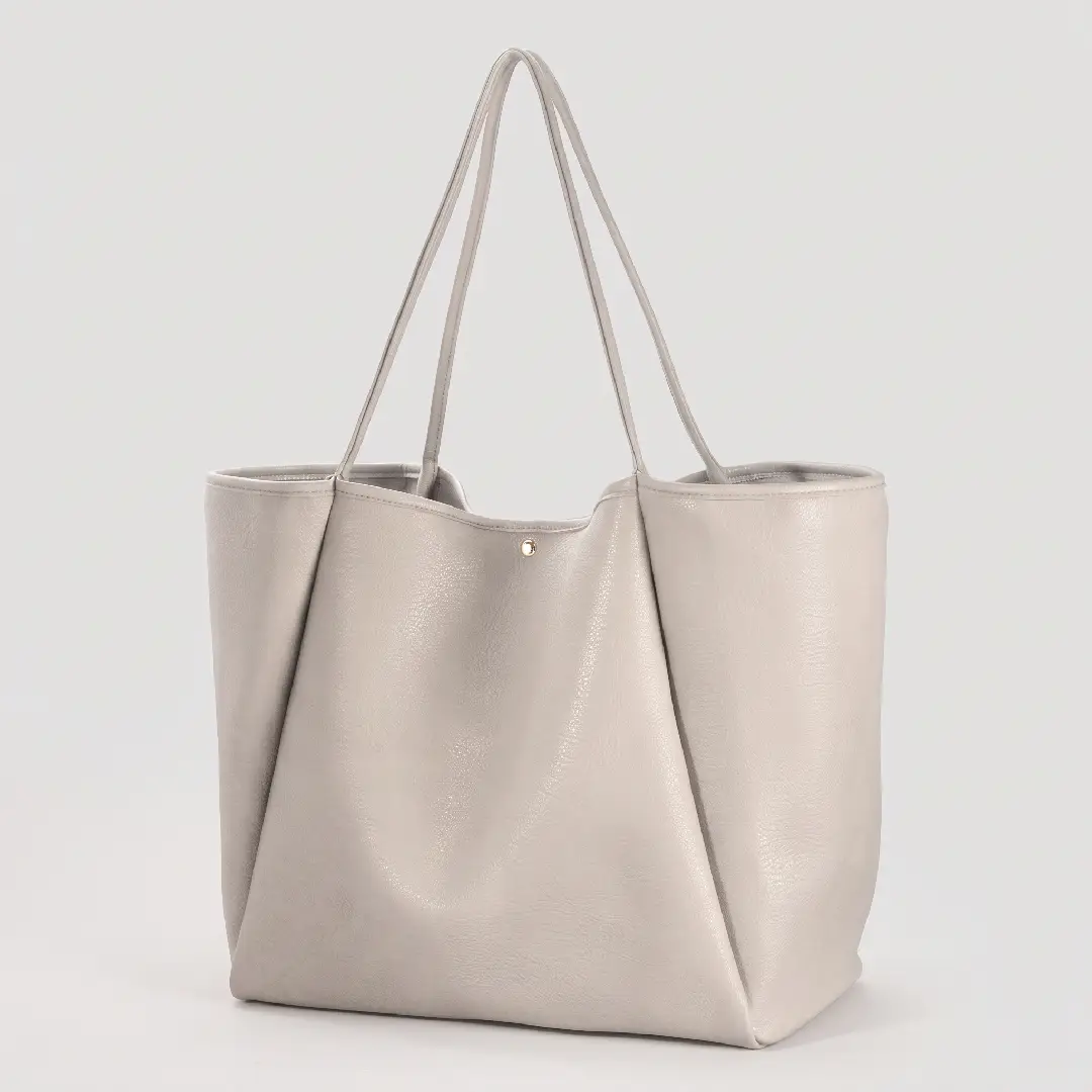 Oversized PU Leather Tote Bag for Women – Travel Weekender Shopper Handbag image 10