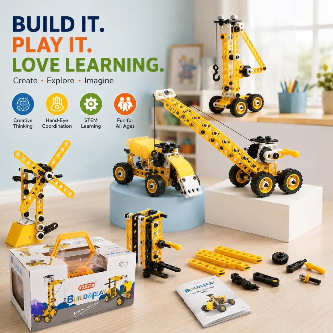 10-in-1 Electric STEM Building Toy Kit for Kids image 5