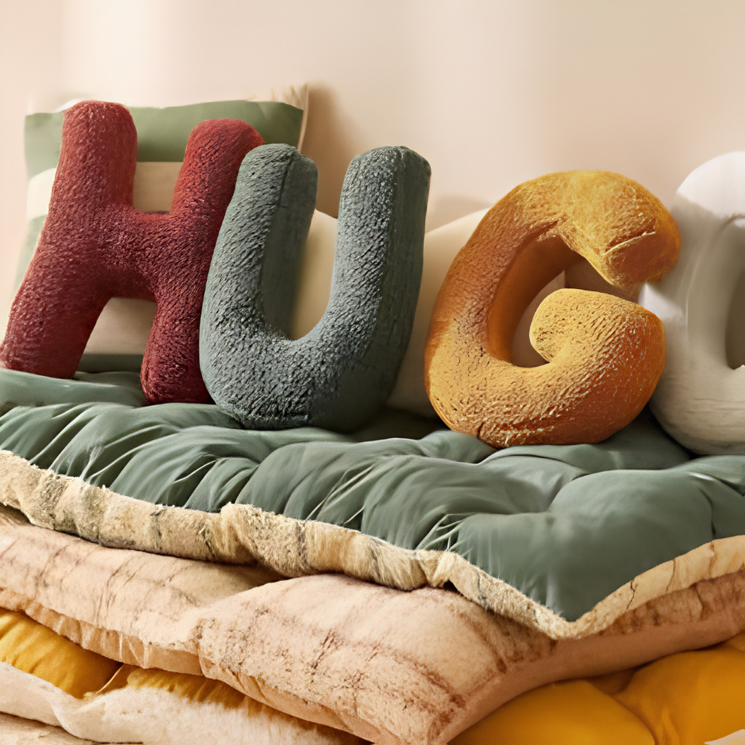 Alphabet Letter Pillow A-Z Plush Decorative Cushion
