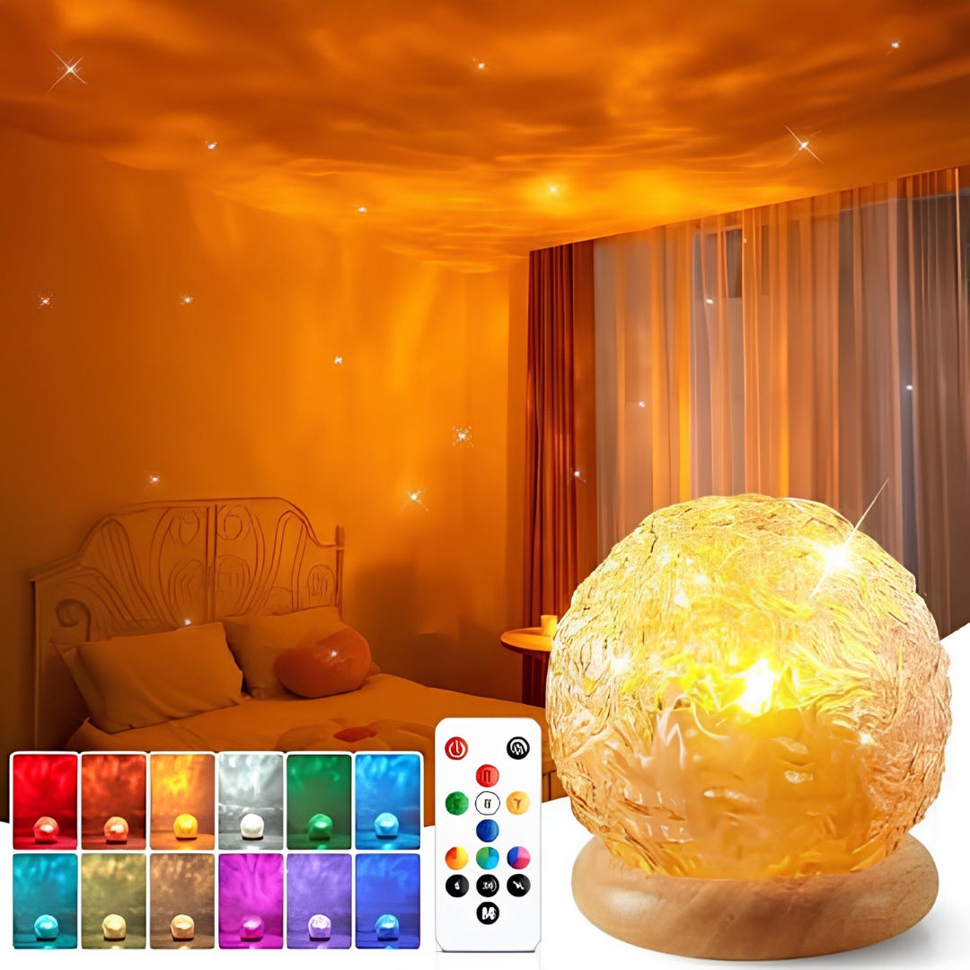 3-in-1 Ambient Mood Lighting Projector Sunset Ocean Northern Lights Lamp