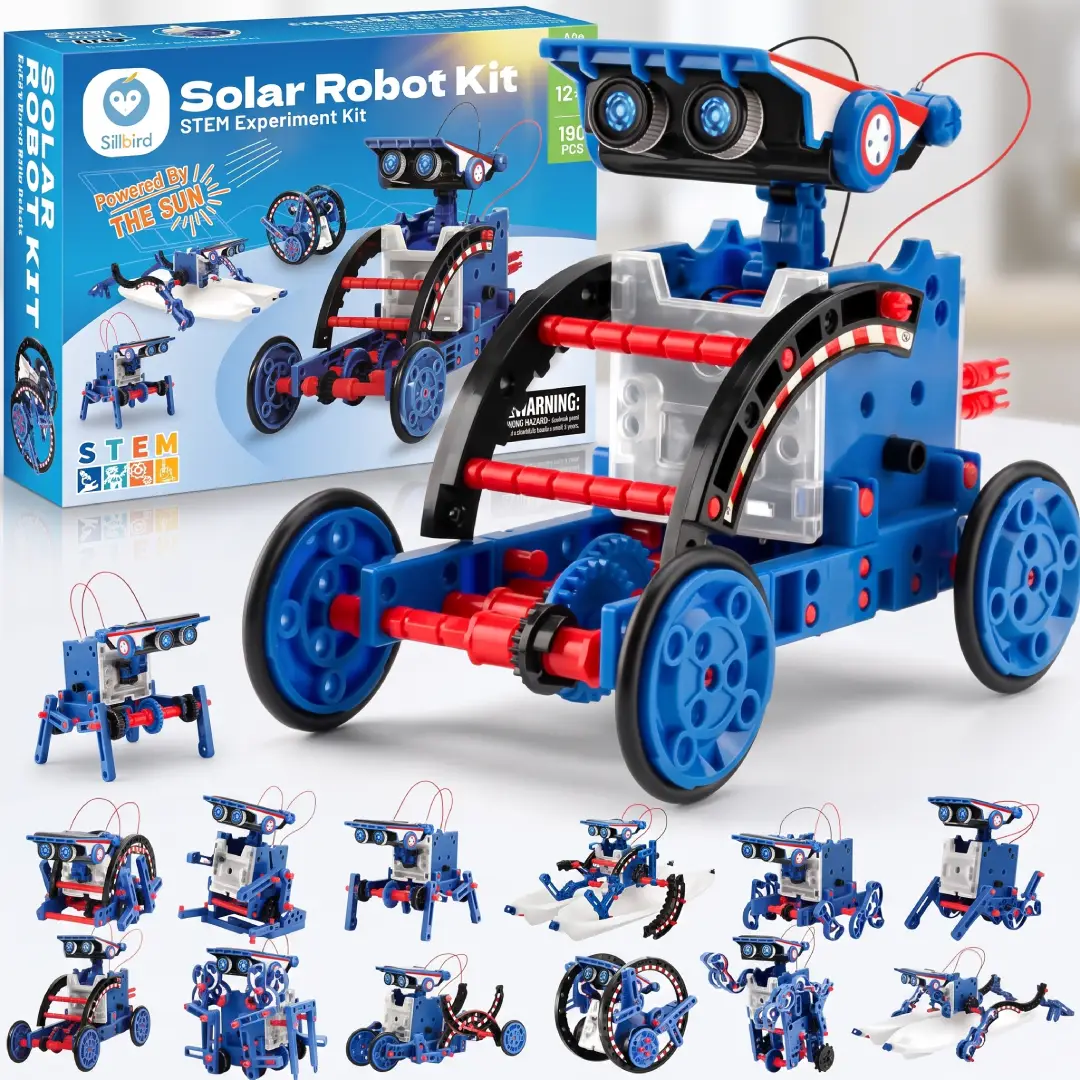 Sillbird 12-in-1 Solar Robot Building Kit – STEM Educational Construction Toy for Boys Ages 8–13 image 2