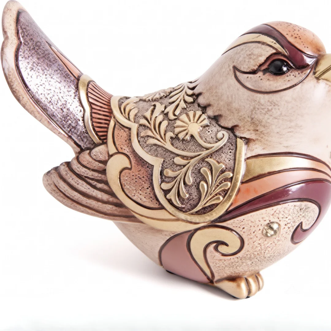 Bird Figurines for Home Decor Boho Shelf Statue Accents image 2