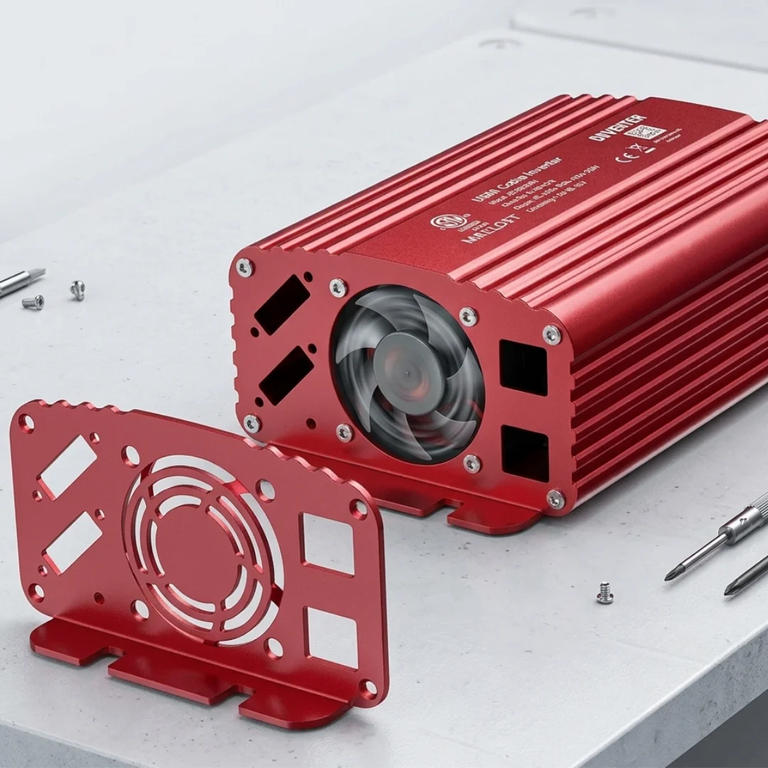 BESTEK 500W Power Inverter 12V to 110V with Battery Clamps and USB