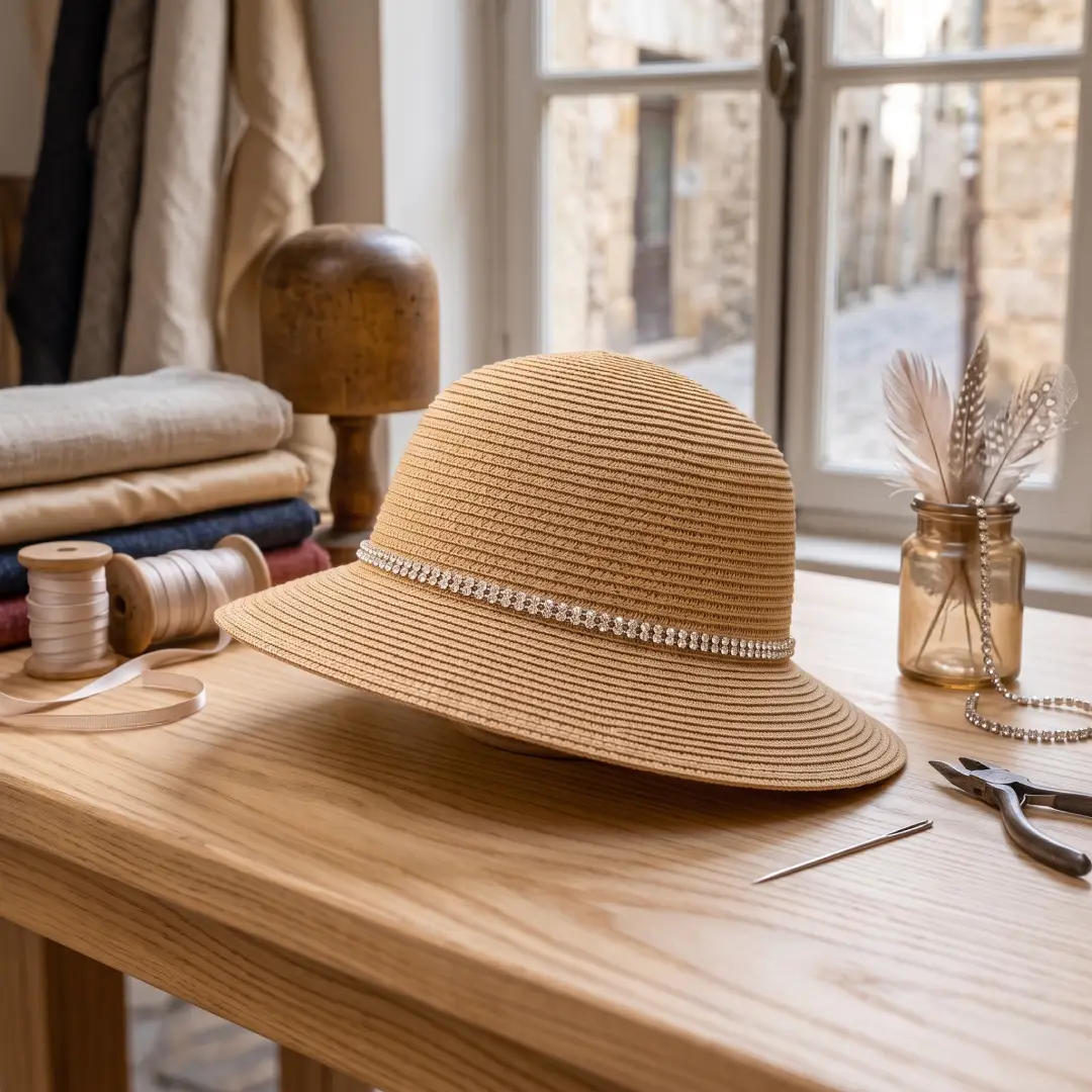 Women's UPF 50 Wide Brim Straw Sun Hat image 6