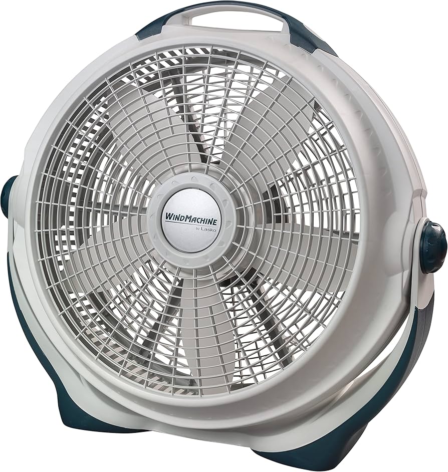 Lasko Wind Machine Fan, Air Circulator Fan with 3 Speeds, 20" Model 3300, Gray