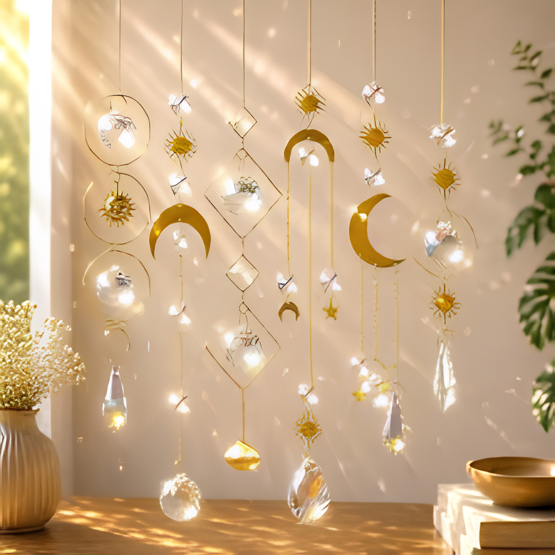 6 Pieces Colorful Crystal Suncatcher Hanging Window Ornaments