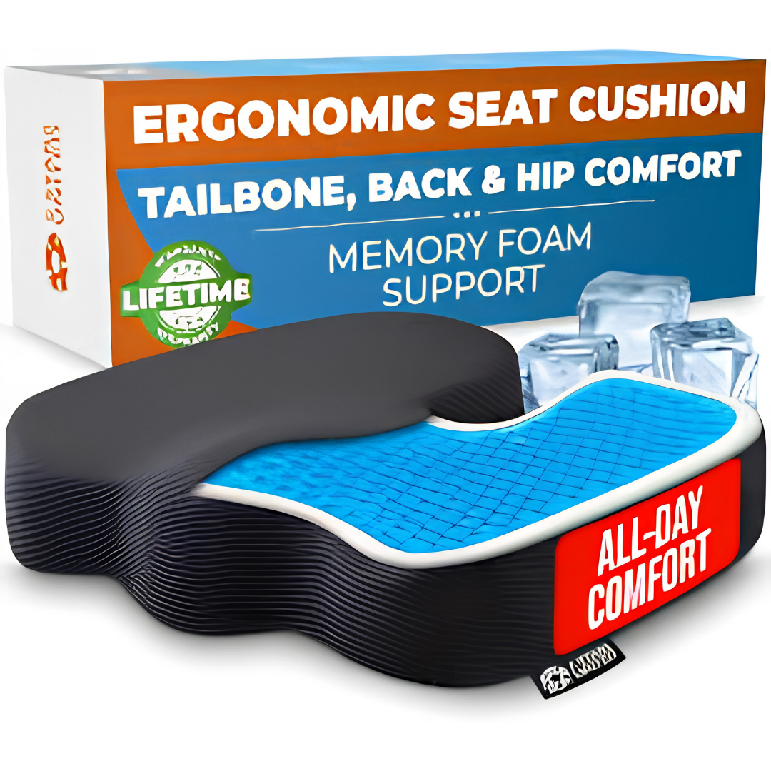 5 STARS UNITED Memory Foam Seat Cushion for Tailbone Support