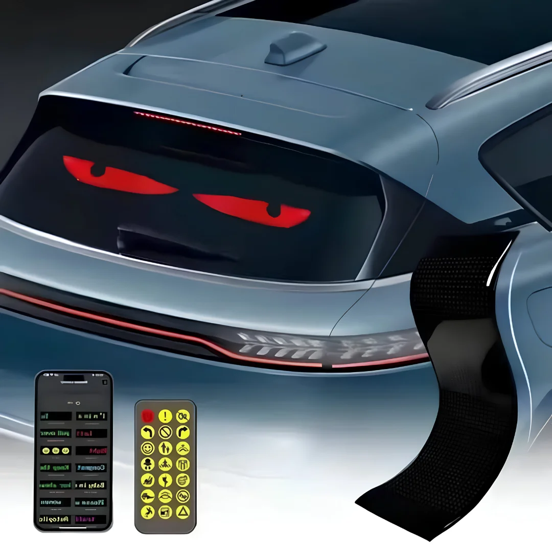 Car Devil Eyes LED Windshield Light Dynamic Flexible Display 2 Pcs image 2