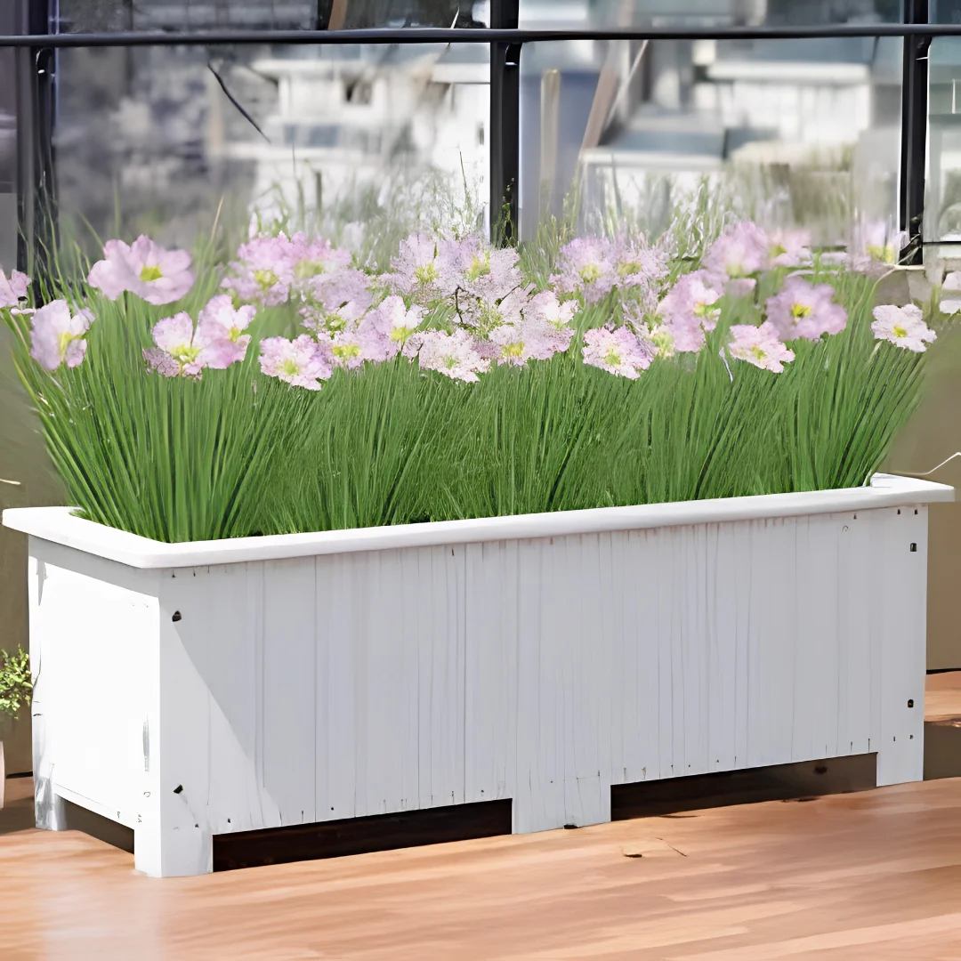 24 Bundles Artificial Onion Grass Plants UV Resistant Faux Shrubs image 2