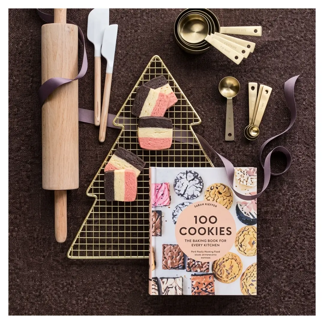 100 Cookies Baking Book Hardcover with Cookie Recipes image 2