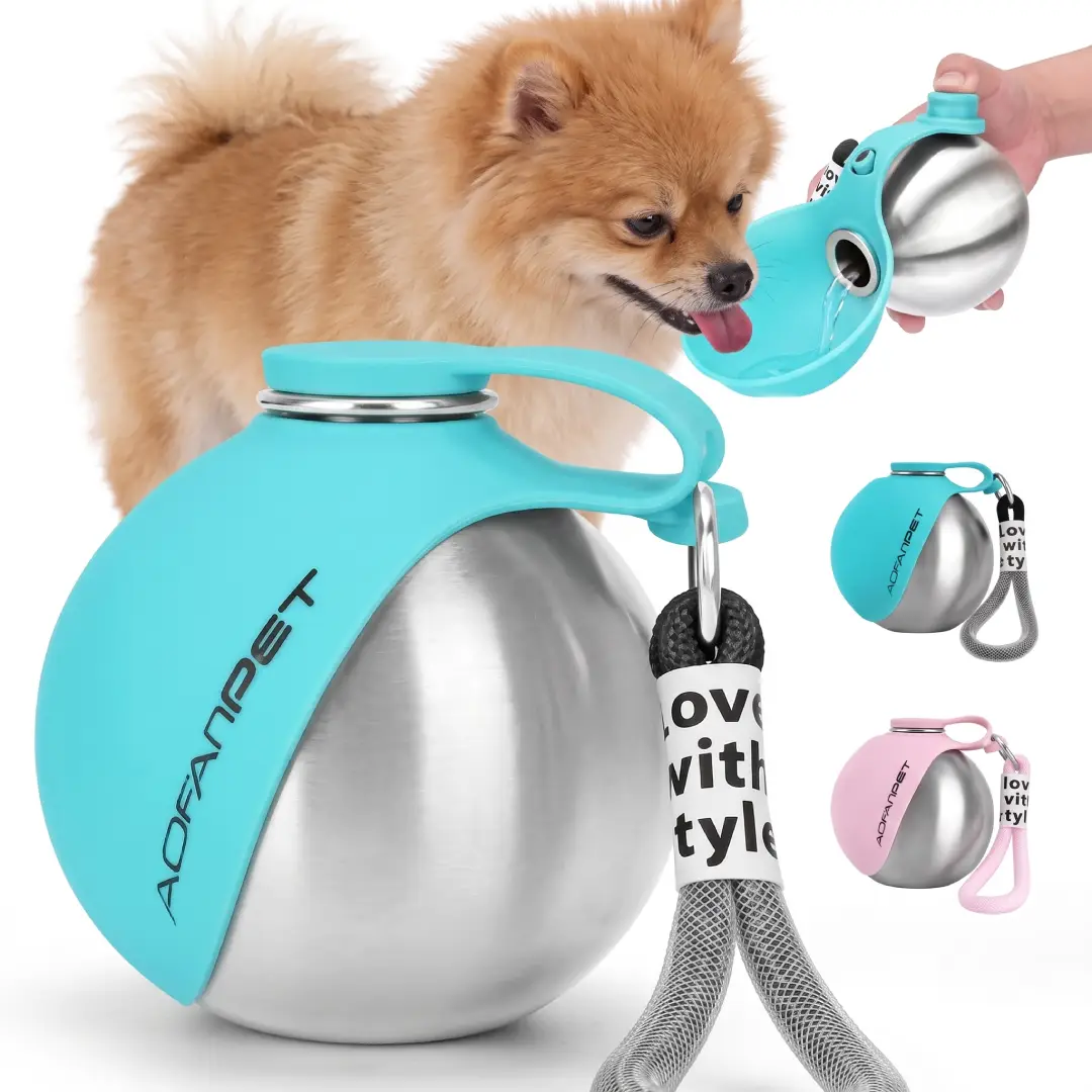 Portable Dog Water Bottle for Small Dogs – 2-in-1 Travel Water Dispenser for Walks, Hiking & Road Trips image 3