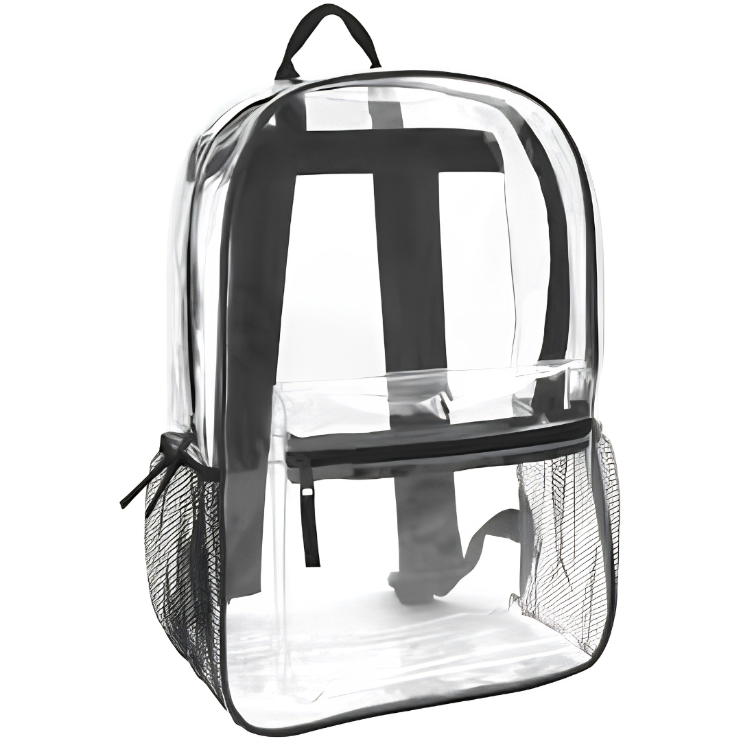 Amazon Basics Clear School Backpack Water-Resistant PVC Bag