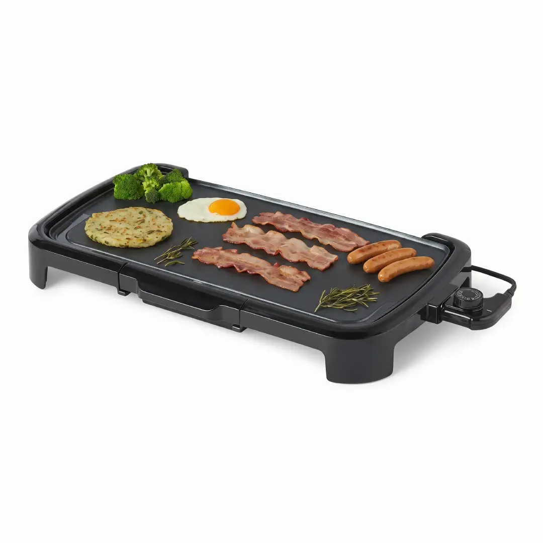 Amazon Basics Electric Griddle Nonstick Ceramic Coating 10 x 20 Inch
