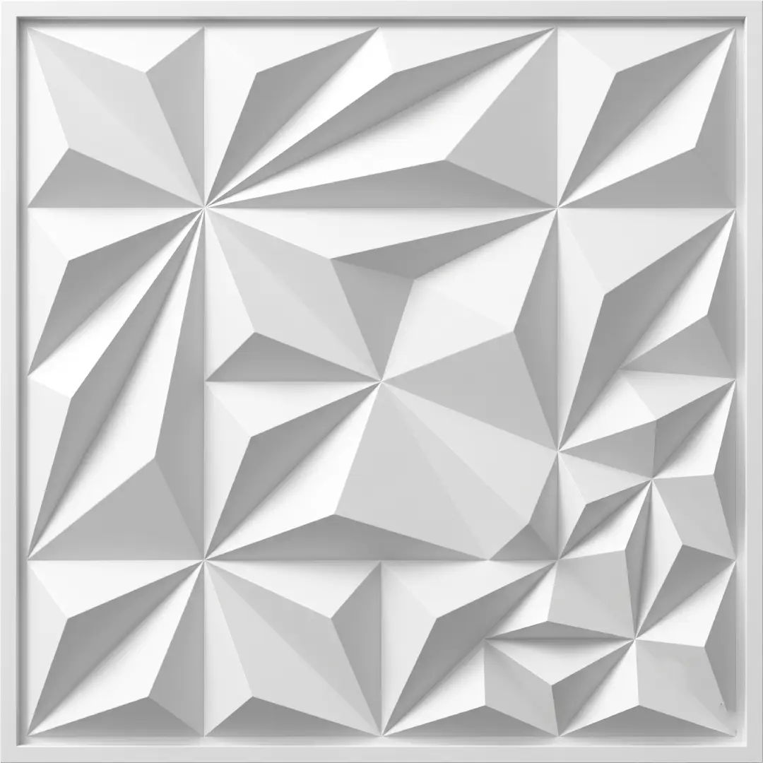 33 Pack Black 3D PVC Diamond Wall Panels 12x12 image 4