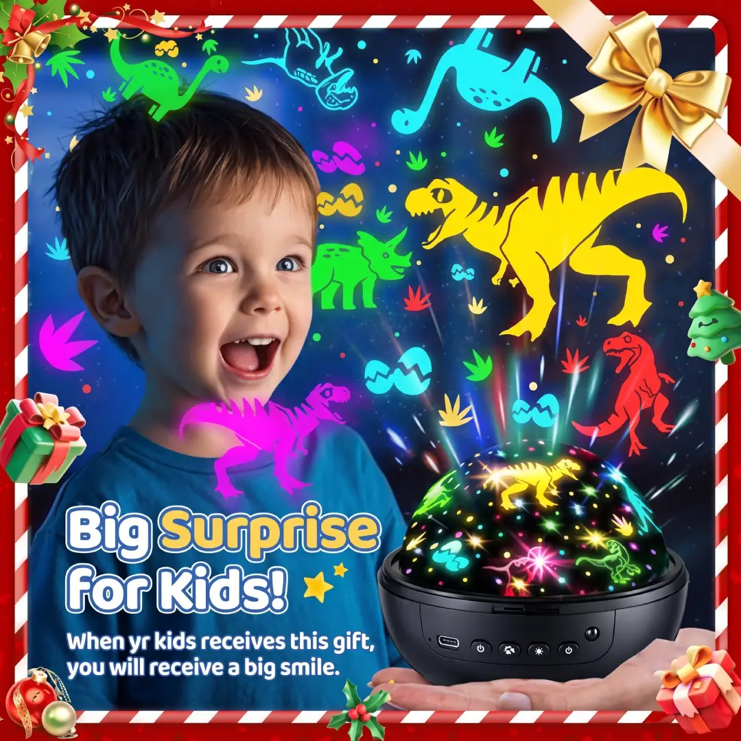 COOLNIGHT Kids Night Light Projector with Films image 3