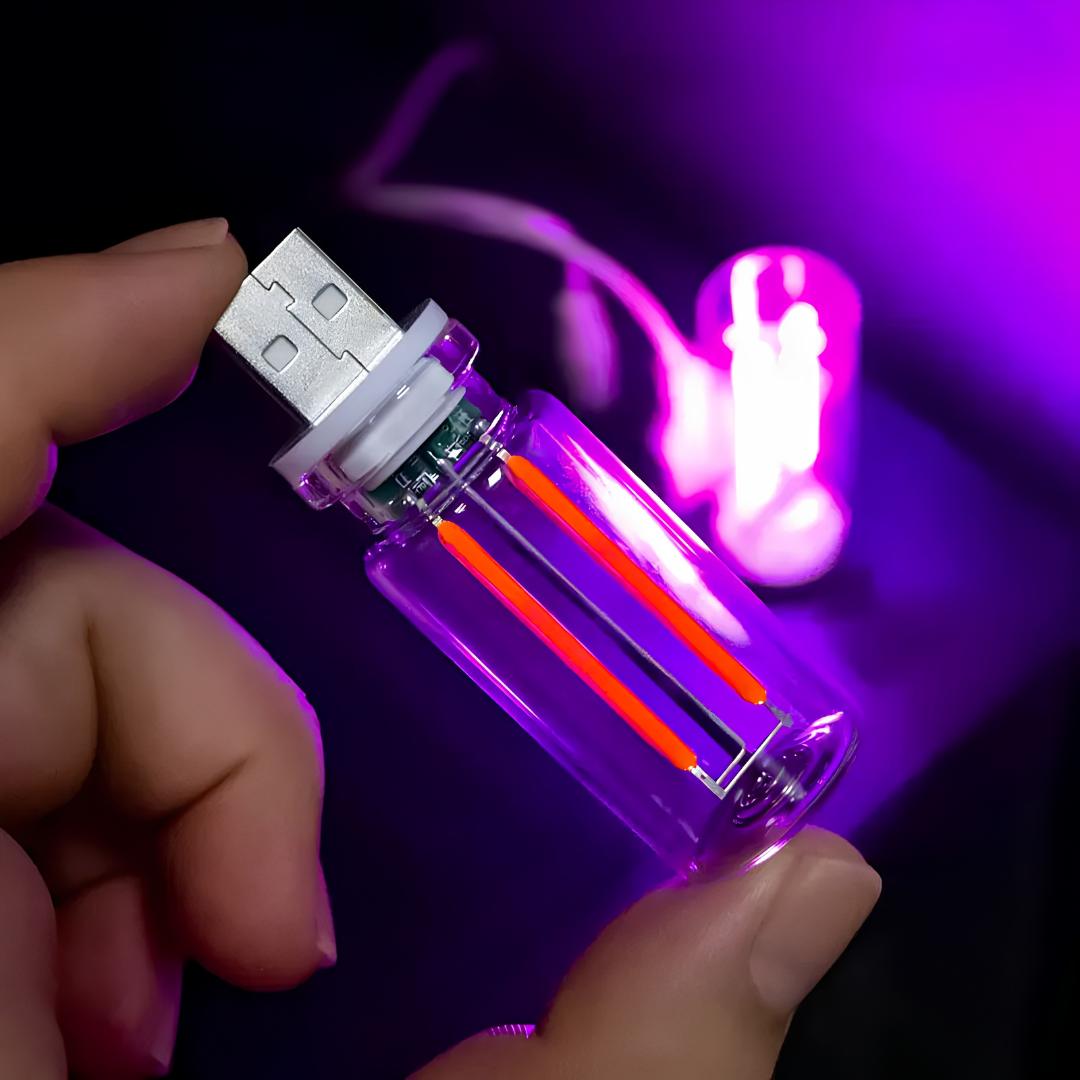 Car USB Night Light Touch Dimmable Mini Ambient Interior Light