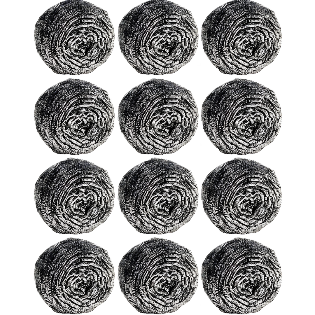 12 Pack Steel Wool Scrubber Pads for Dishes Pots and Pans image 2