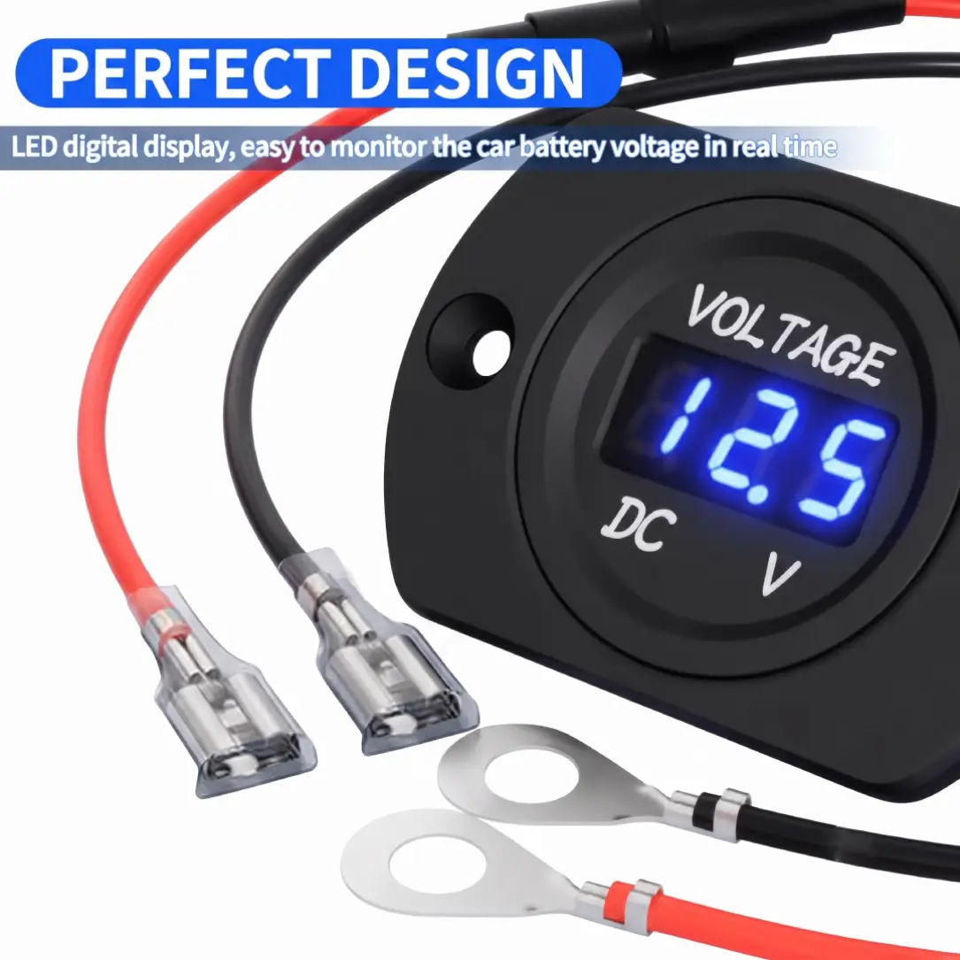 DaierTek Waterproof 12V 24V Battery Voltage Meter image 3