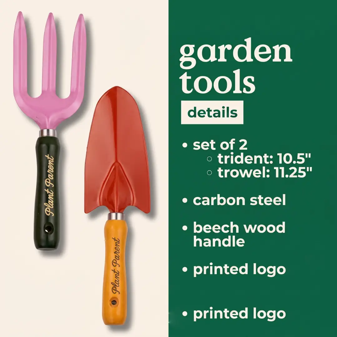 ban.do 2 Piece Gardening Hand Tools Set with Rake and Trowel image 2