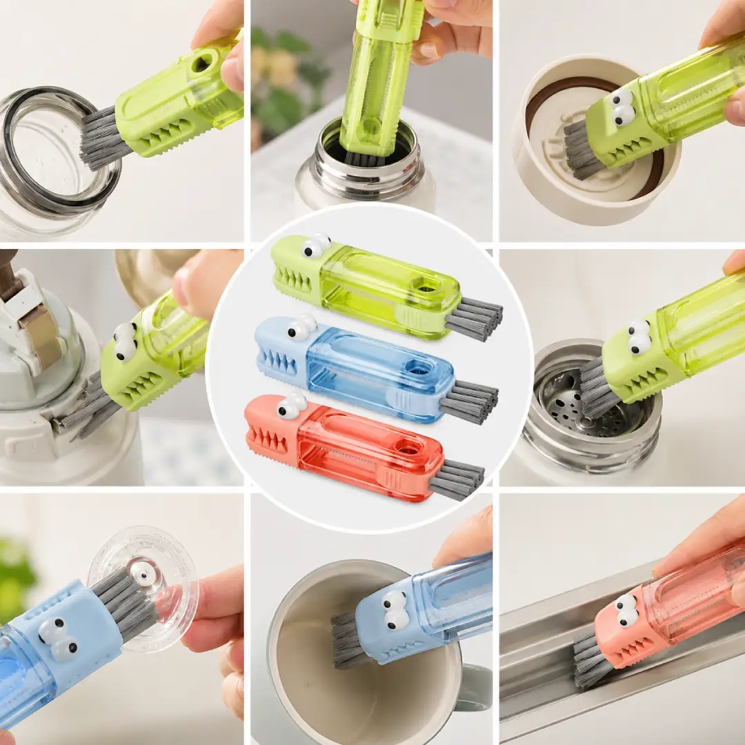 3 in 1 Cup Lid Gap Cleaning Brush Set for Bottles and Cups image 5