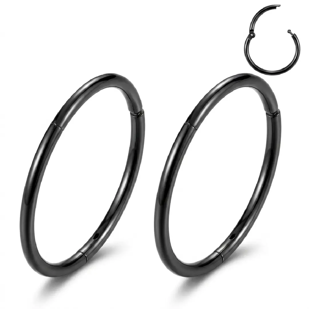 BLISI Grade 23 Titanium Nose Rings Hinged Hoop Set image 3