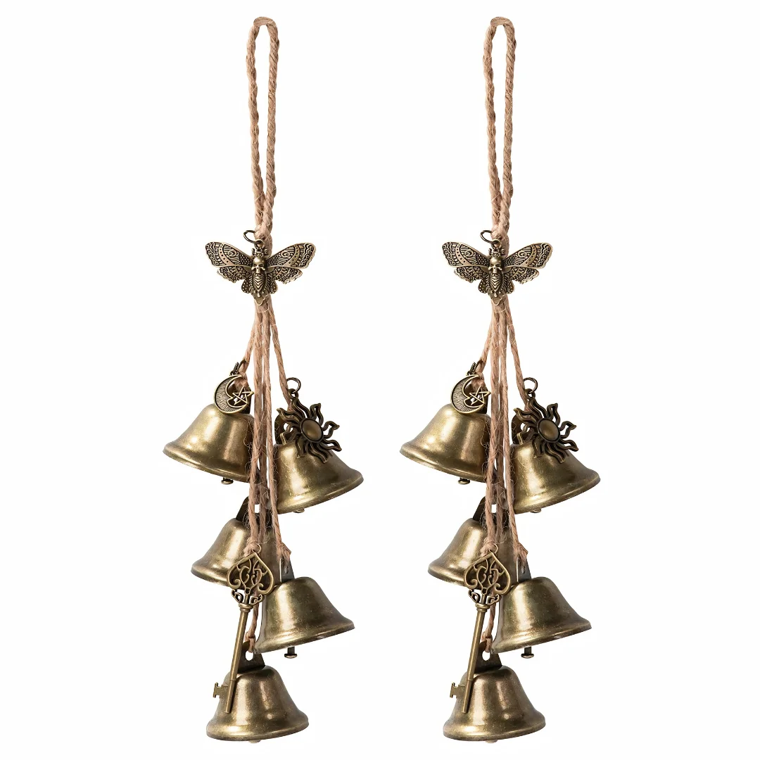 Witch Bells for Door Knob Protection Rustic Hanging Door Bells image 1