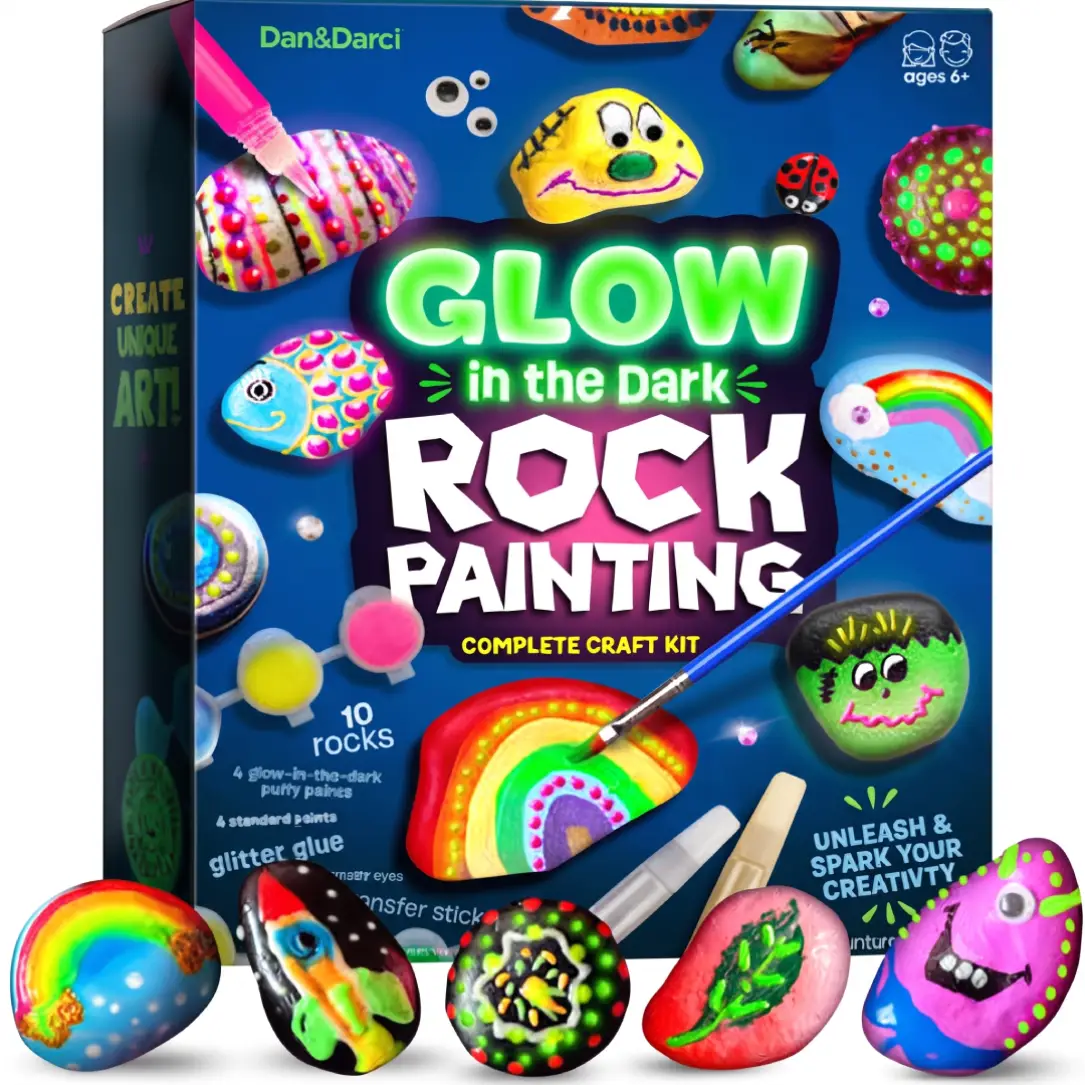 Dan&Darci Glow in the Dark Rock Painting Kit image 1
