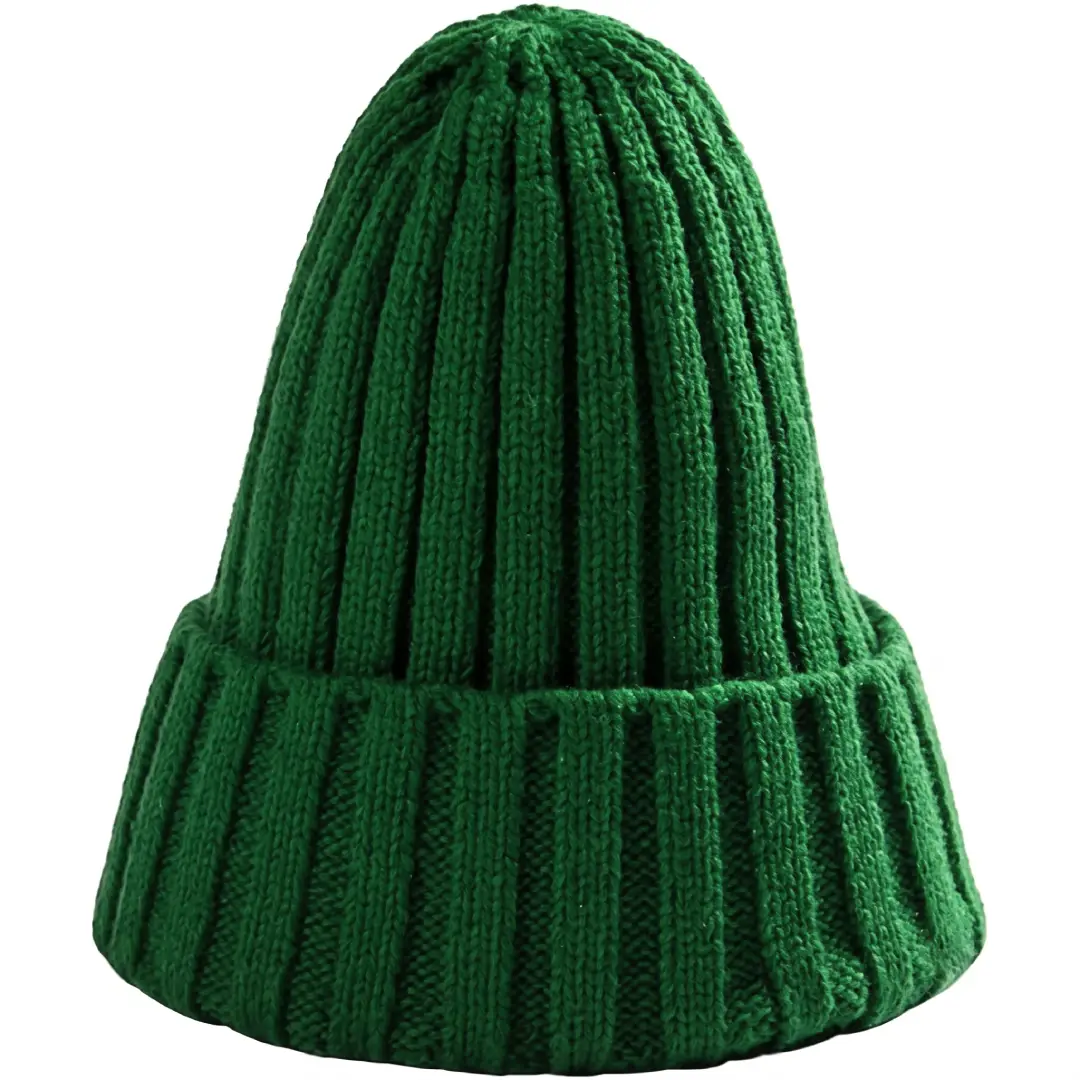 Winter Knitted Beanie Hat Soft Elastic Stocking Cap